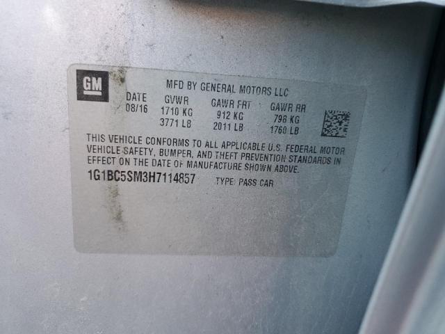 2017 CHEVROLET CRUZE LS - 1G1BC5SM3H7114857