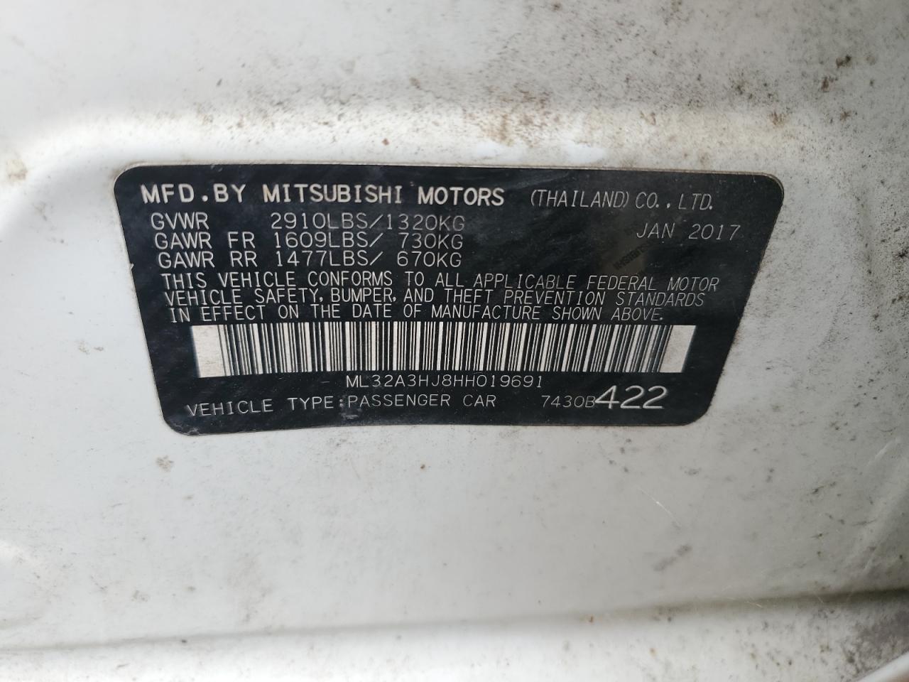 MITSUBISHI MIRAGE ES