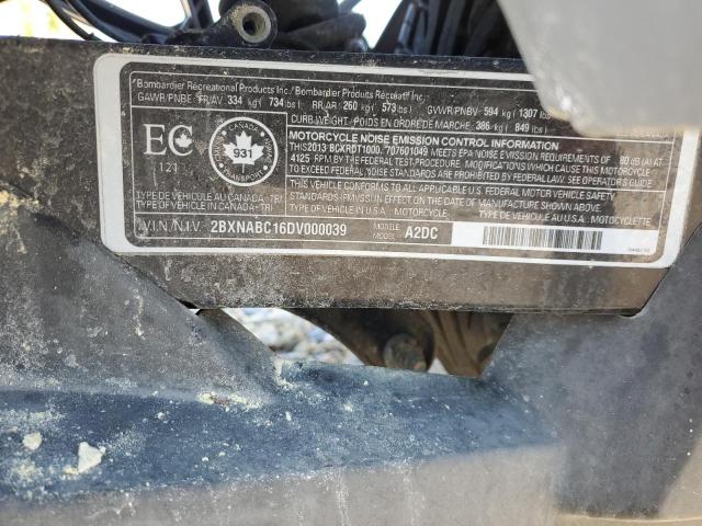 2013 CAN-AM SPYDER ROA 2BXNABC16DV000039