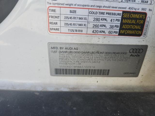 2008 AUDI A3 S-LINE #3291284446