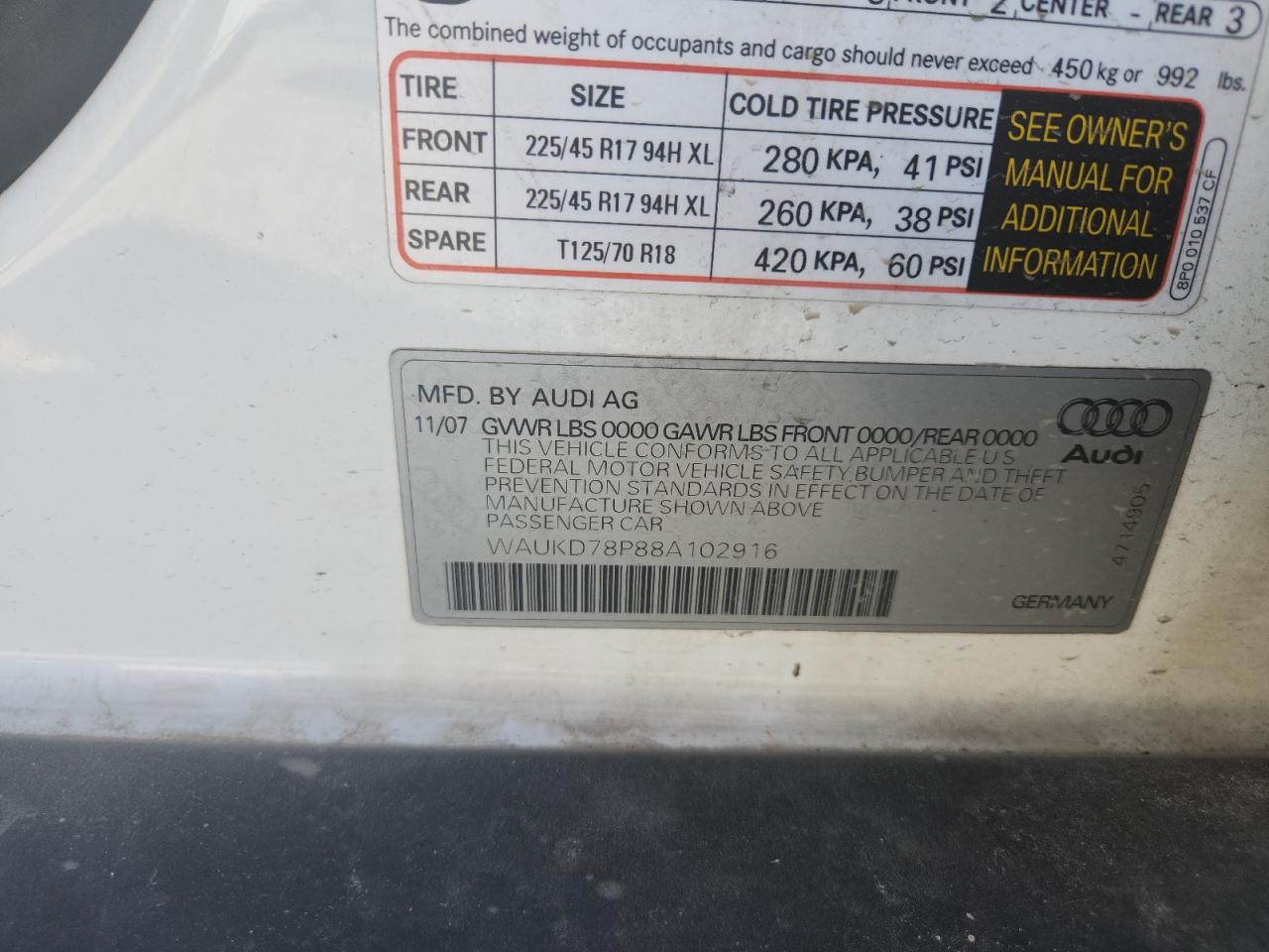 Lot #3291284446 2008 AUDI A3 S-LINE