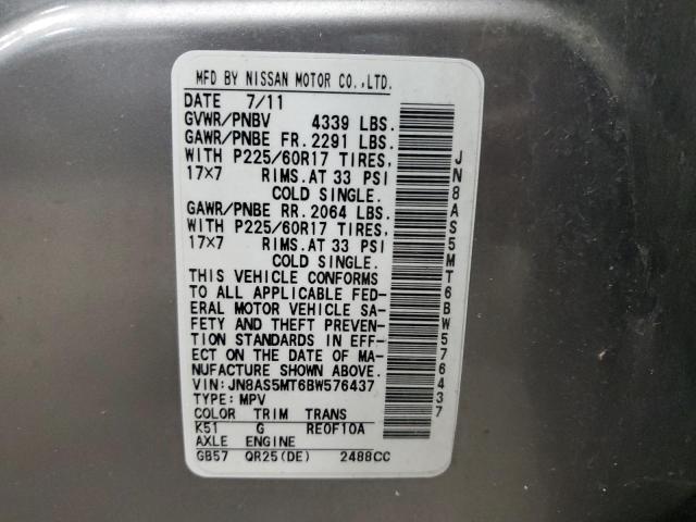 2011 NISSAN ROGUE S - JN8AS5MT6BW576437