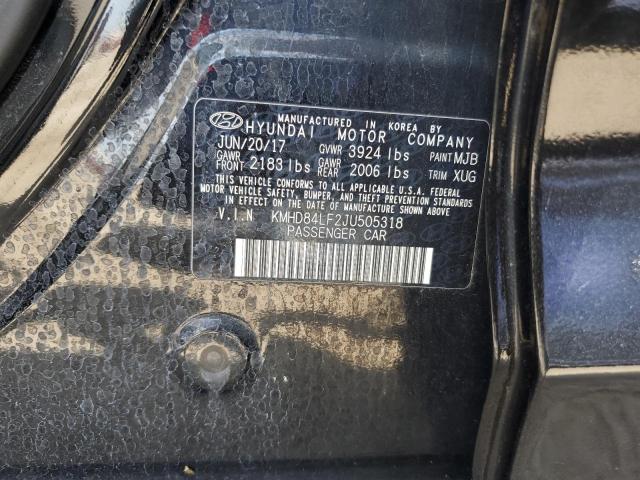 2018 HYUNDAI ELANTRA SE KMHD84LF2JU505318