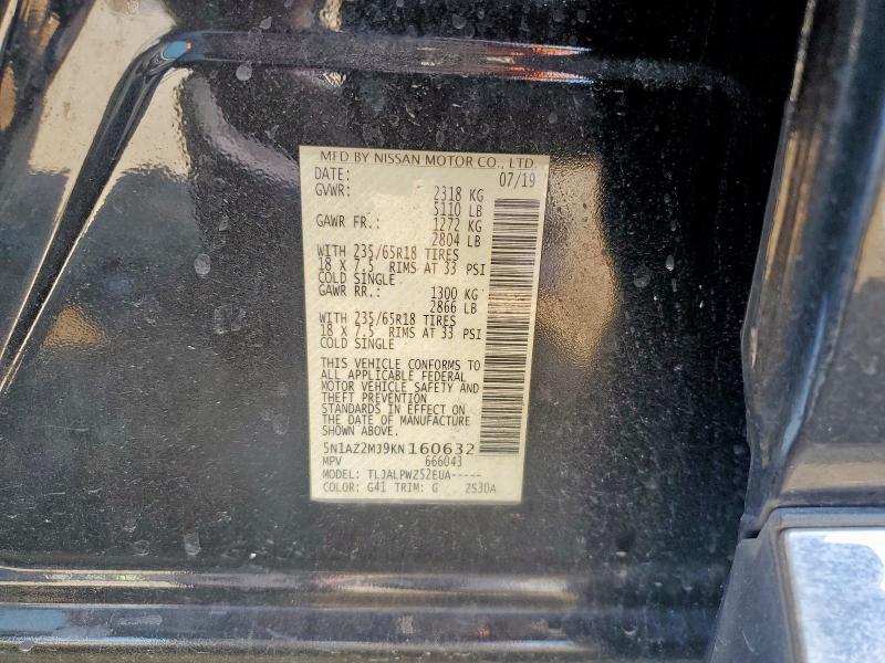 2019 NISSAN MURANO S - 5N1AZ2MJ9KN160632