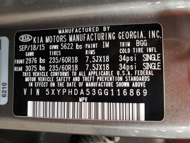 2016 KIA SORENTO EX #3276375687