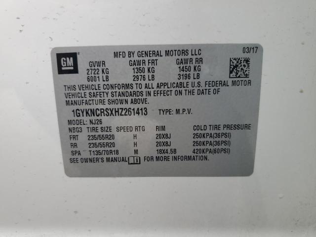 2017 CADILLAC XT5 PREMIUM LUXURY 1GYKNCRSXHZ261413