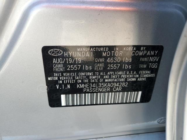 2019 HYUNDAI SONATA HYBRID KMHE34L35KA094282