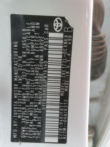 2018 TOYOTA COROLLA L - 5YFBURHE6JP816140