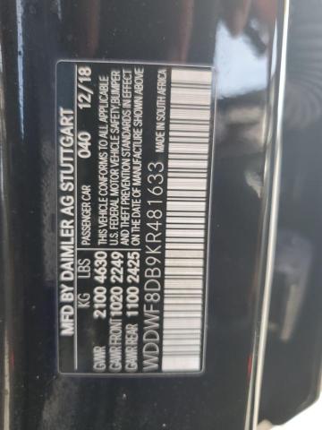 2019 MERCEDES-BENZ C 300 WDDWF8DB9KR481633
