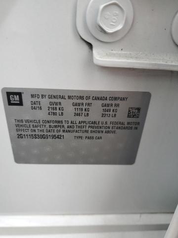 2016 CHEVROLET IMPALA LT 2G1115S30G9195421