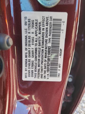 2015 HONDA CIVIC LX - 19XFB2F58FE108093