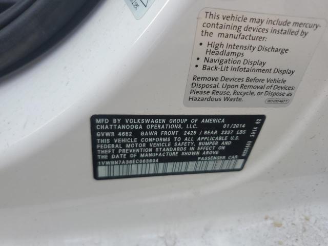 2014 VOLKSWAGEN PASSAT SE #3303877707