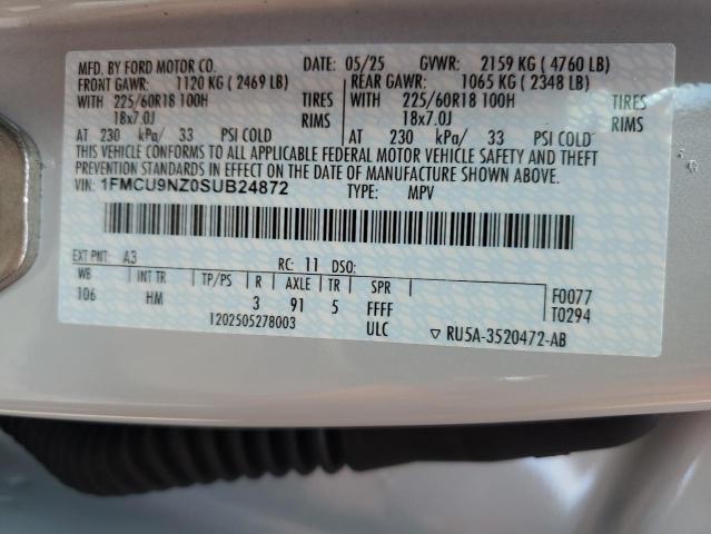 2025 FORD ESCAPE ST LINE SELECT 1FMCU9NZ0SUB24872
