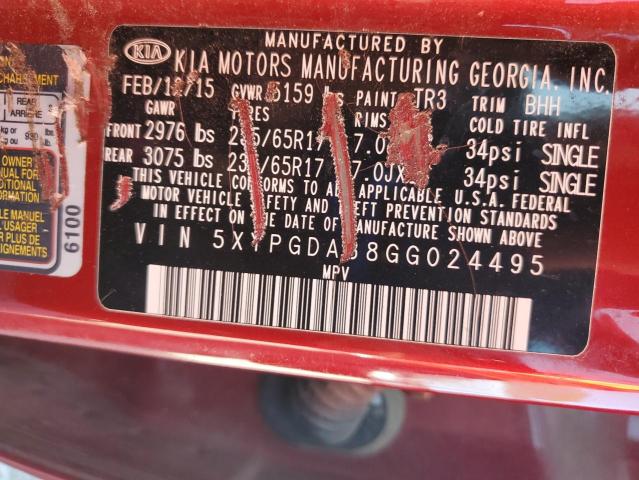 2016 KIA SORENTO LX - 5XYPGDA38GG024495