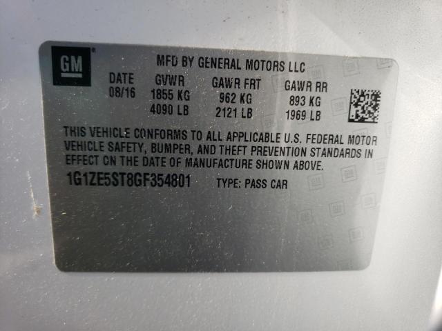 2016 CHEVROLET MALIBU LT 1G1ZE5ST8GF354801