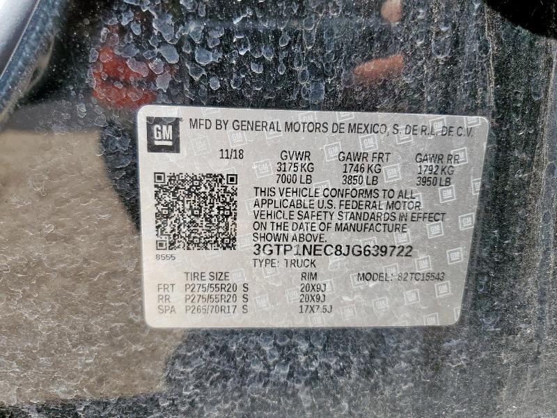 2018 GMC SIERRA C1500 SLT 3GTP1NEC8JG639722