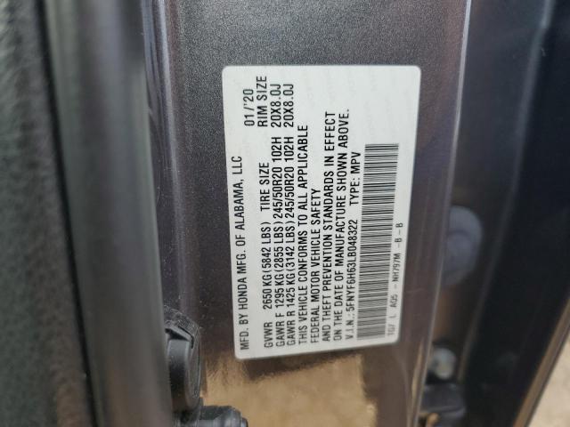 2020 HONDA PILOT TOUR #3294279873