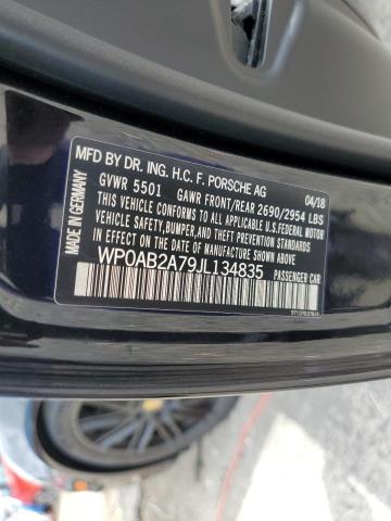 2018 PORSCHE PANAMERA 4 WP0AB2A79JL134835