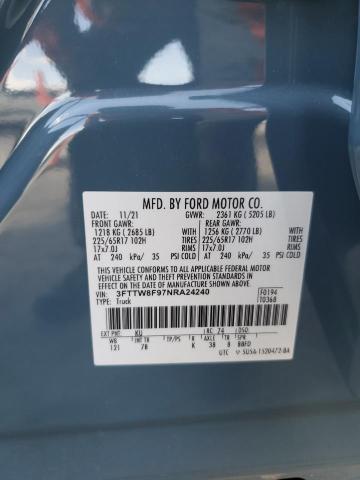 2022 FORD MAVERICK X 3FTTW8F97NRA24240