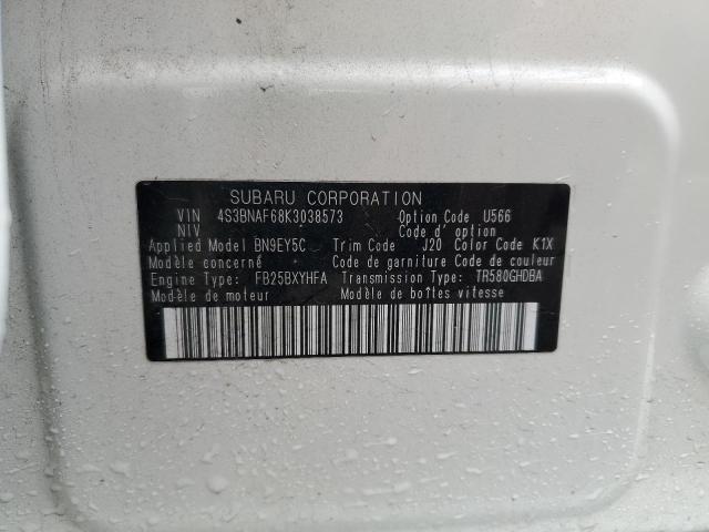 2019 SUBARU LEGACY 2.5 4S3BNAF68K3038573