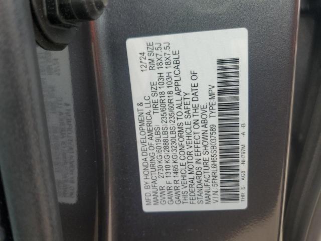 2025 HONDA ODYSSEY EXL 5FNRL6H65SB037589