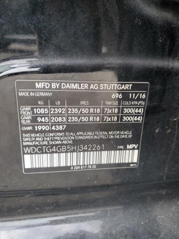 2017 MERCEDES-BENZ GLA 250 4MATIC WDCTG4GB5HJ342261