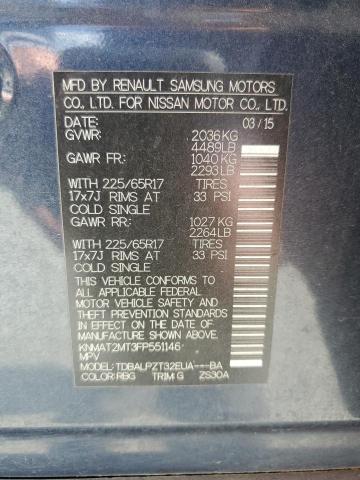 2015 NISSAN ROGUE S KNMAT2MT3FP551146