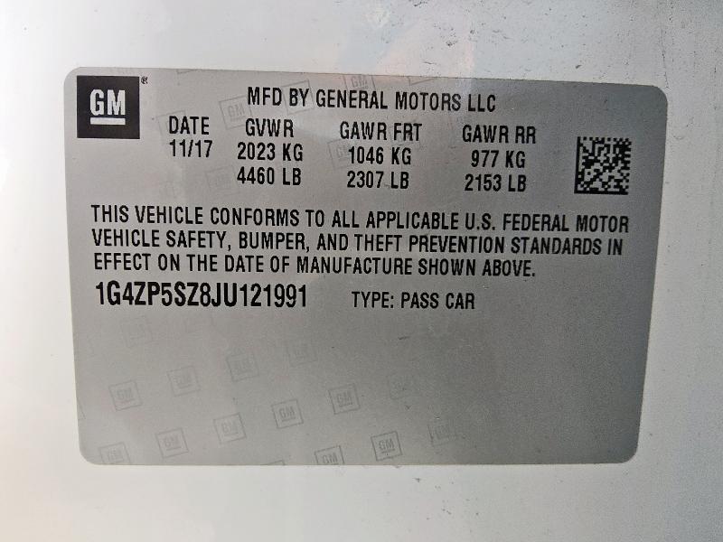 2018 BUICK LACROSSE E 1G4ZP5SZ8JU121991