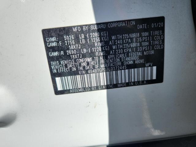 2020 SUBARU OUTBACK TOURING LDL 4S4BTGPD7L3172445