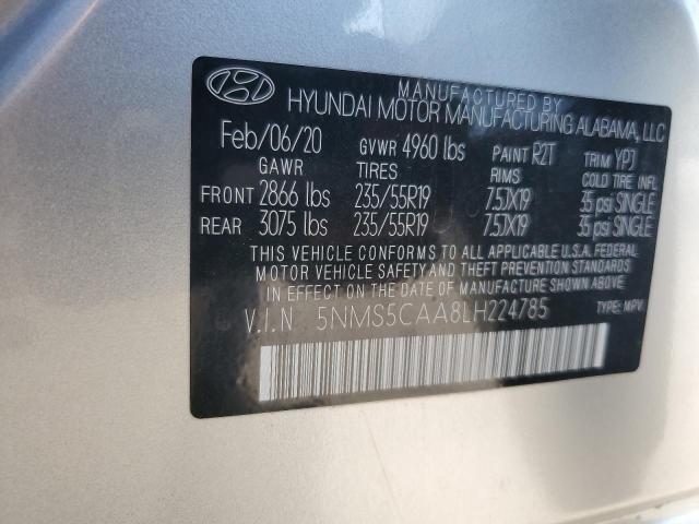 2020 HYUNDAI SANTA FE LIMITED 5NMS5CAA8LH224785