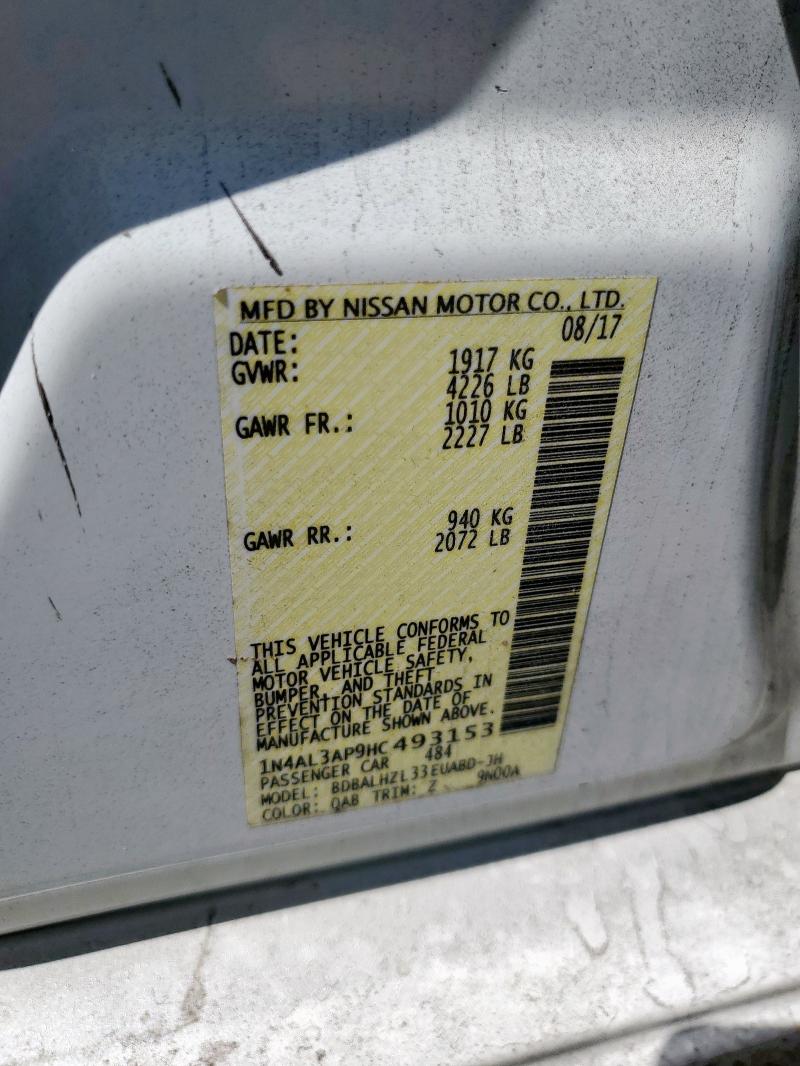 2017 NISSAN ALTIMA 2.5 1N4AL3AP9HC493153