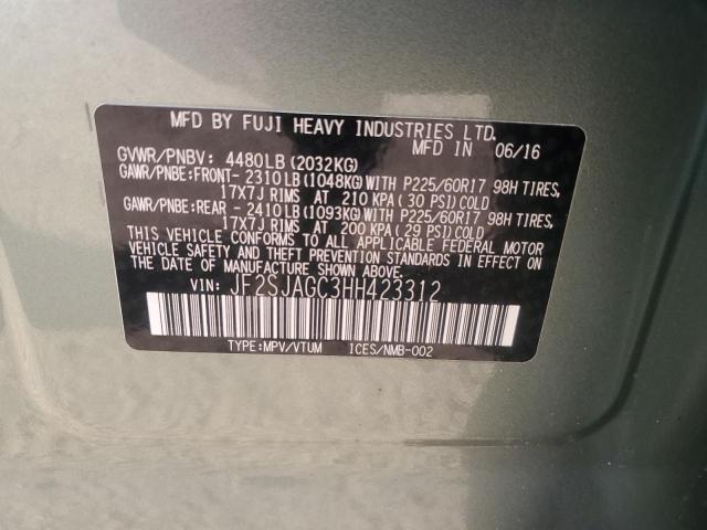 2017 SUBARU FORESTER 2.5I PREMIUM - JF2SJAGC3HH423312