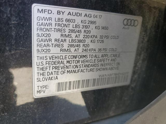 2017 AUDI Q7 PRESTIG WA1VABF78HD052817