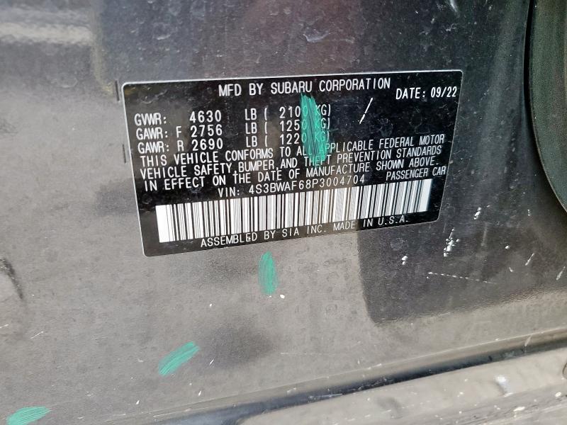 2023 SUBARU LEGACY PRE 4S3BWAF68P3004704