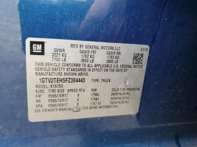 2015 GMC SIERRA K15 1GTV2TEH5FZ384443