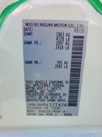 2025 NISSAN ALTIMA SV 1N4BL4DV8SN377426