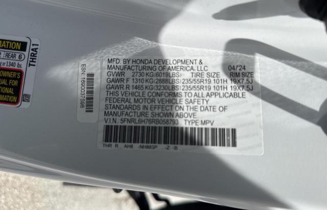 2024 HONDA ODYSSEY SP 5FNRL6H76RB058793
