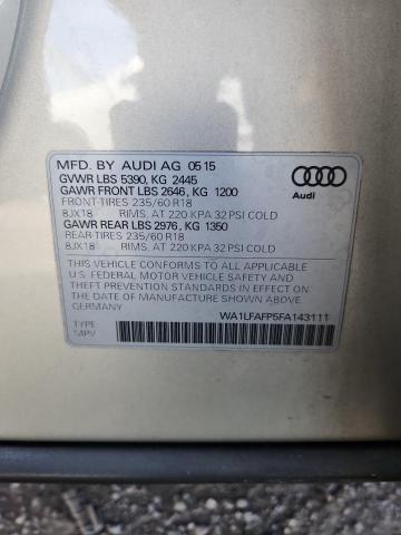 2015 AUDI Q5 PREMIUM - WA1LFAFP5FA143111