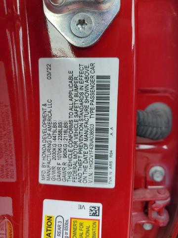 2022 HONDA ACCORD SPORT SE 1HGCV1F43NA038503