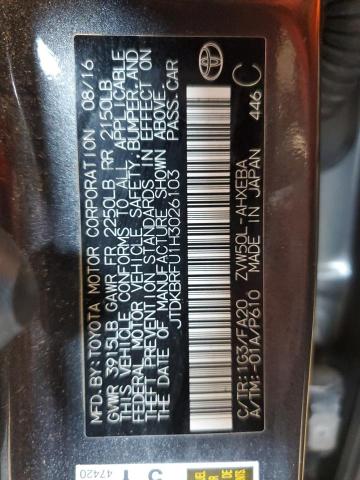 2017 TOYOTA PRIUS JTDKBRFU1H3026103