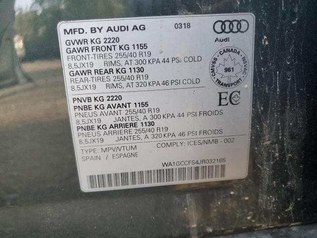 2018 AUDI Q3 TECHNIK WA1GCCFS4JR032165