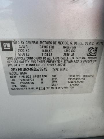 2016 CADILLAC SRX PREMIUM COLLECTION 3GYFNDE34GS578945