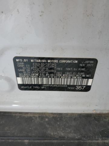 2022 MITSUBISHI OUTLANDER SPORT SE JA4APVAU6NU004093