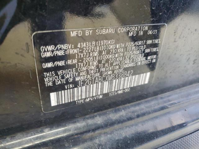 2021 SUBARU CROSSTREK JF2GTABCXM8338842