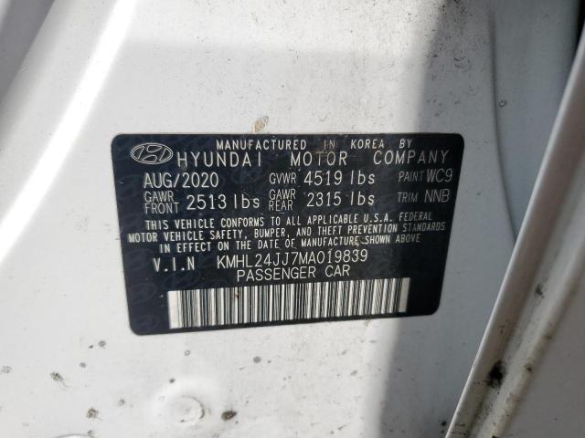 2021 HYUNDAI SONATA HYBRID KMHL24JJ7MA019839