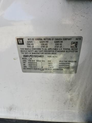 2016 GMC TERRAIN SL 2GKFLPE31G6244601
