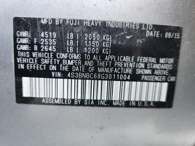 2016 SUBARU LEGACY 2.5 4S3BNBC68G3011004