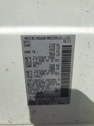 2024 NISSAN MURANO SV 5N1AZ2BJ1RC102443