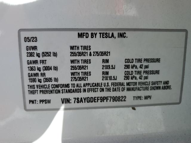2023 TESLA MODEL Y 7SAYGDEF9PF790822