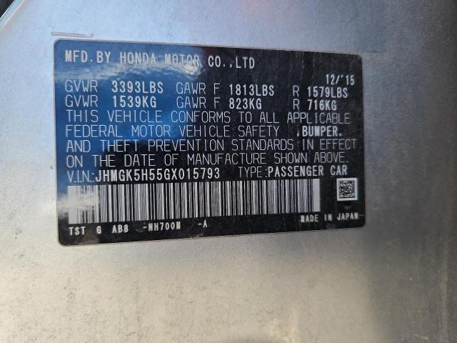 2016 HONDA FIT LX JHMGK5H55GX015793